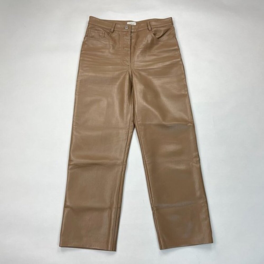 Wilfred Melina High-waisted Vegan Leather Pants Women 8 Zip Closure 5 Pocket